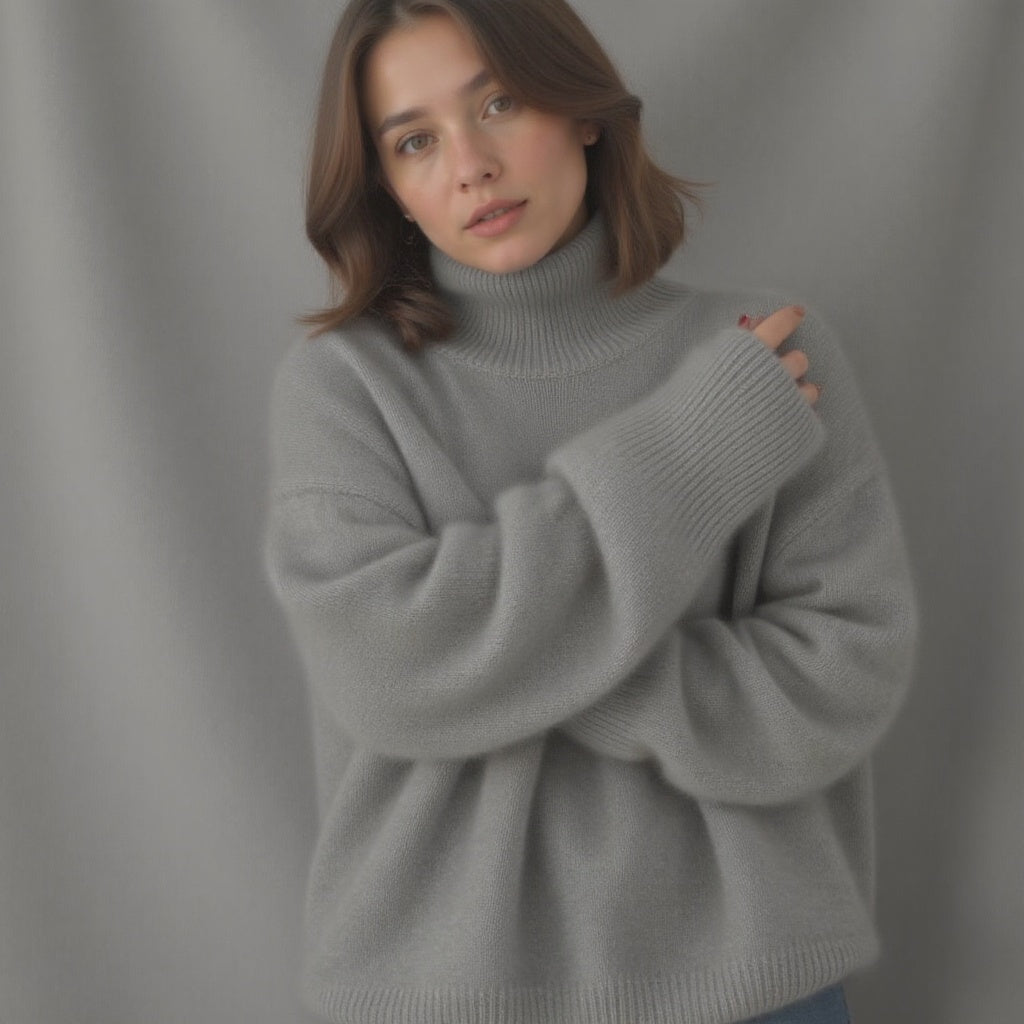 Eleanor | Oversized Turtleneck Knit Jumper