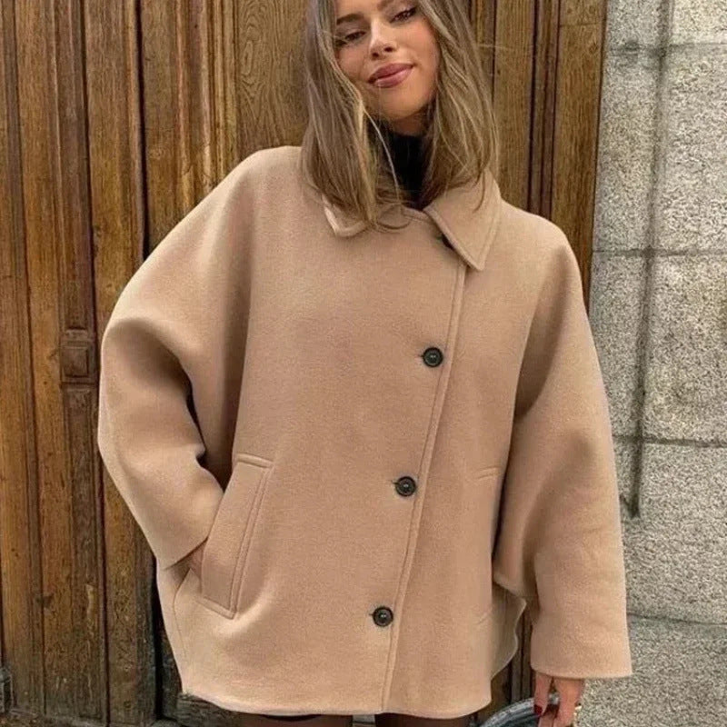 Imogen | Loose Lapel Wool Coat