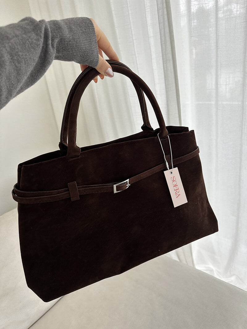 Charlotte | Vegan Suede Everyday Tote Bag