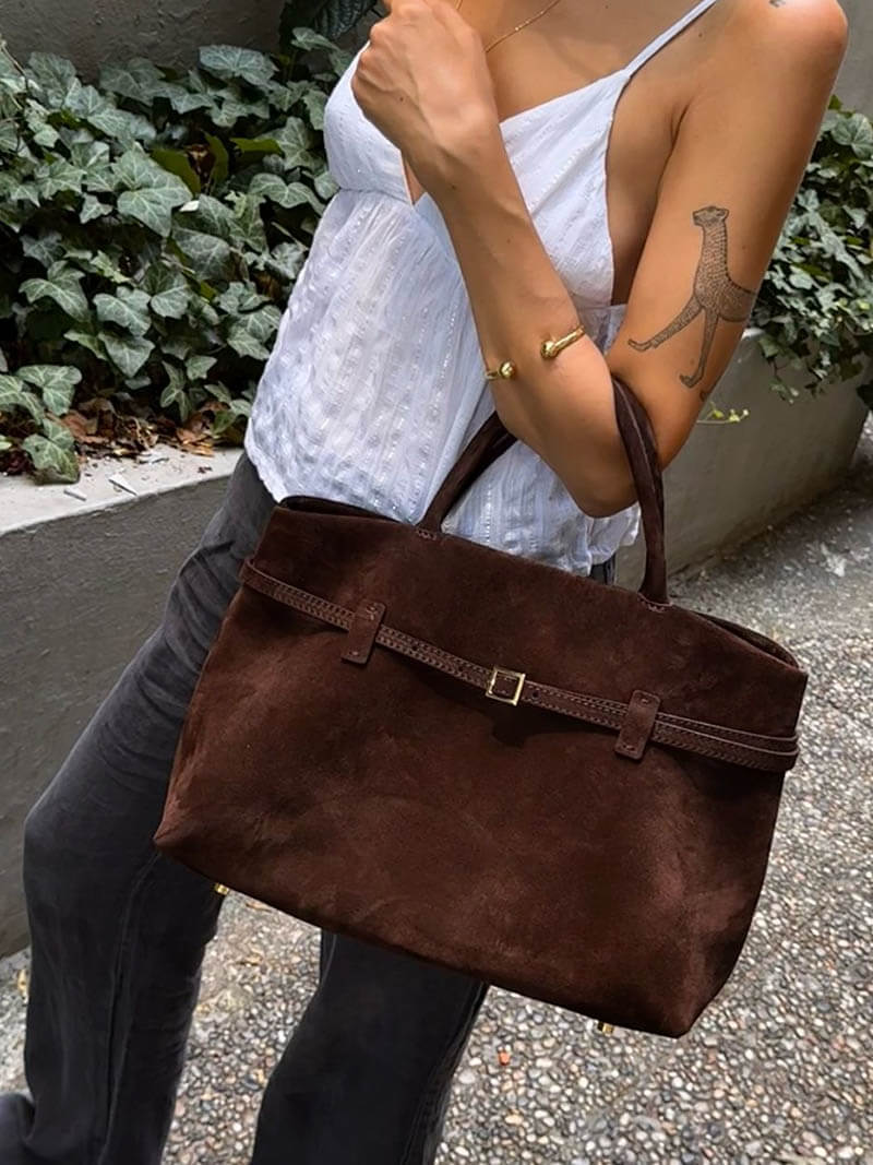 Charlotte | Vegan Suede Everyday Tote Bag