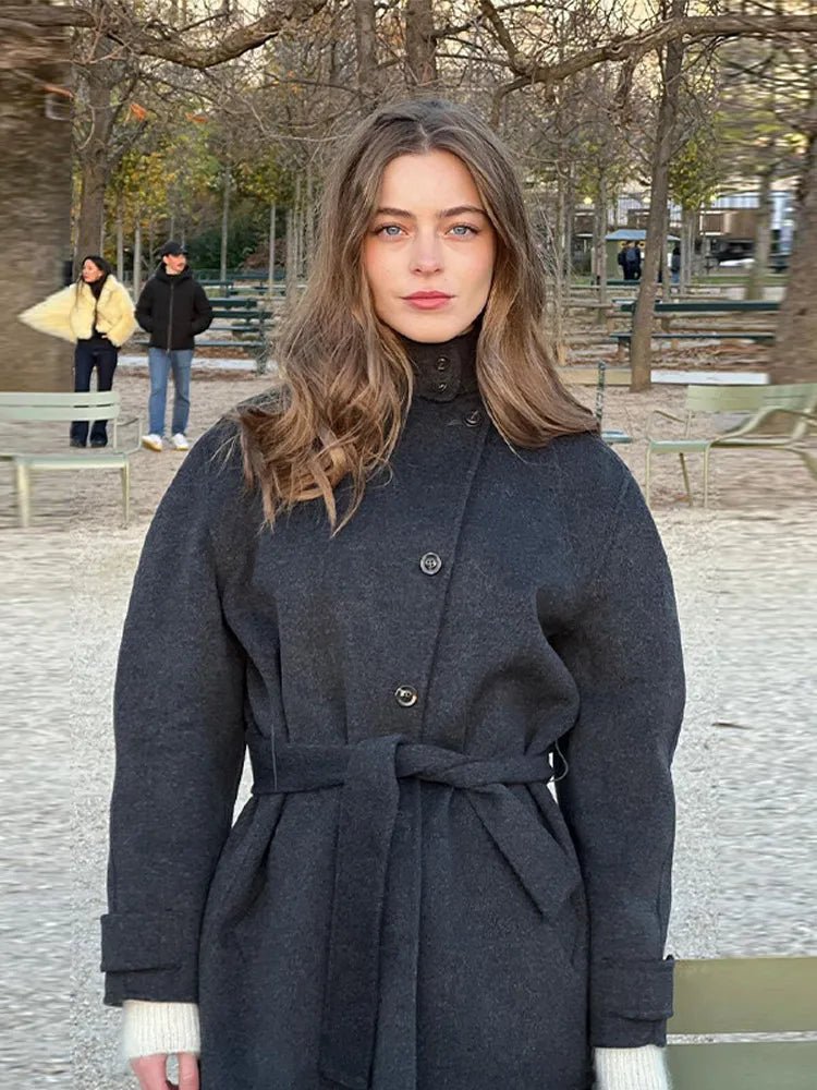 Amelia | Stand Collar Short Autumn Coat