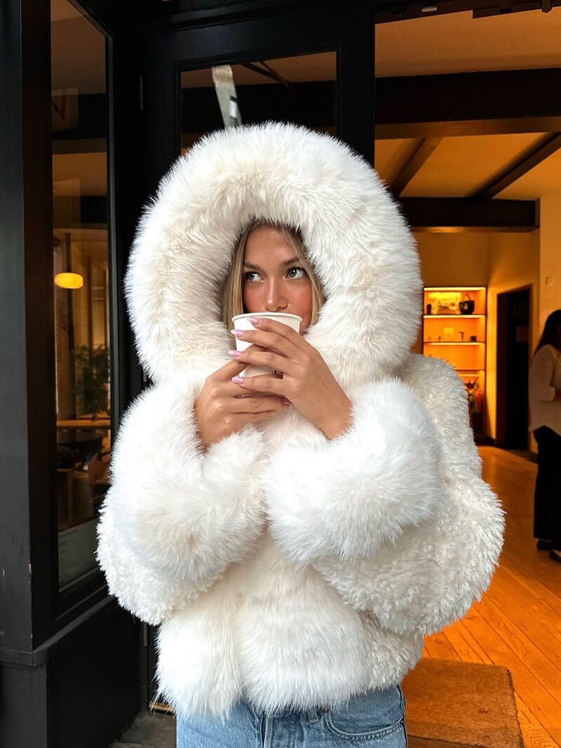 Amelia | Hooded Faux Fur Winter Jacket