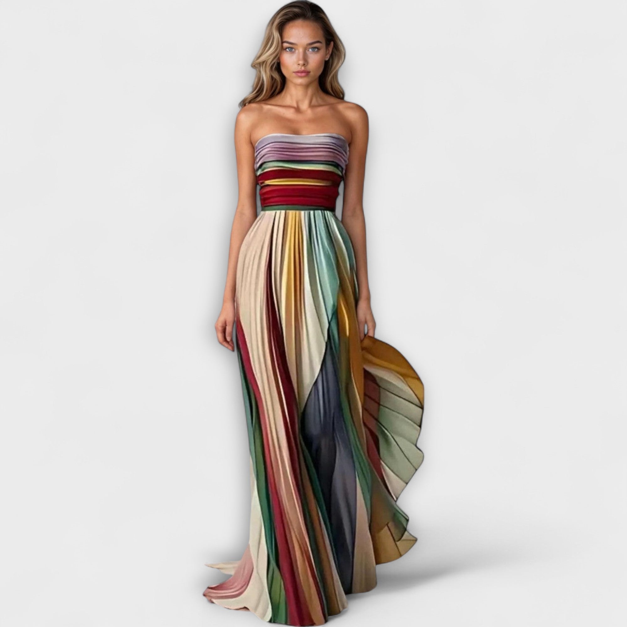 Scarlett | Strapless Pleated Wedding Guest Dress