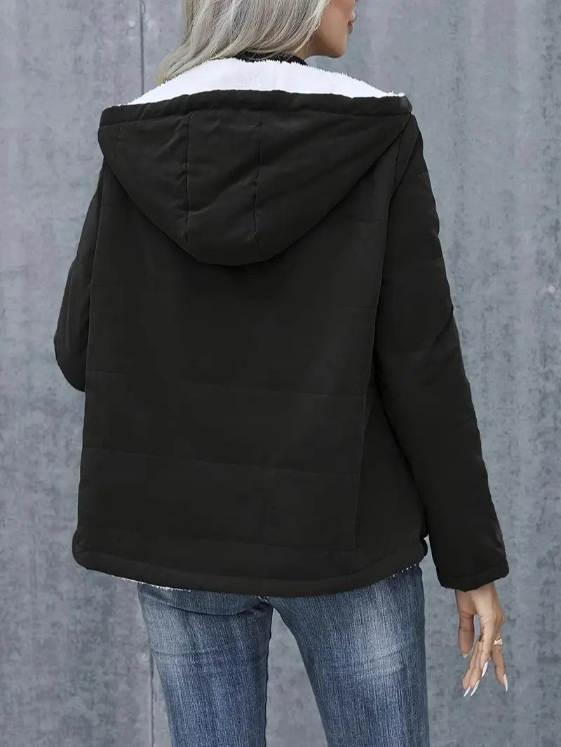 Georgia | Hooded Winter Jacket Lined Zip Up