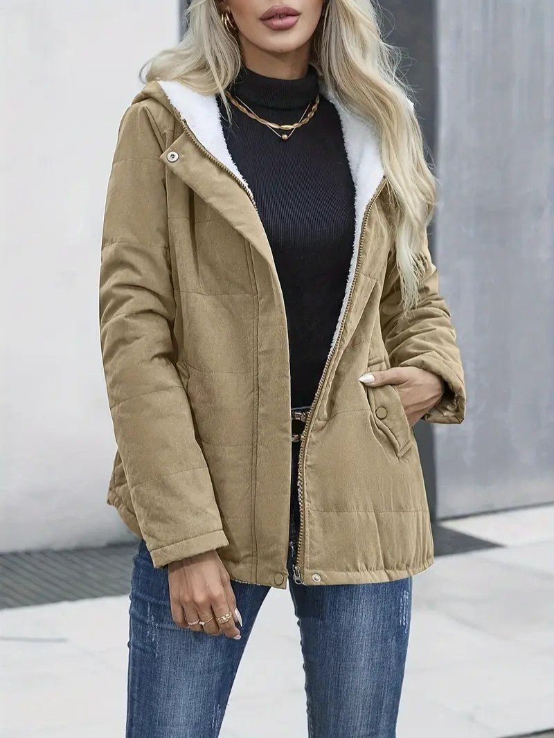Georgia | Hooded Winter Jacket Lined Zip Up
