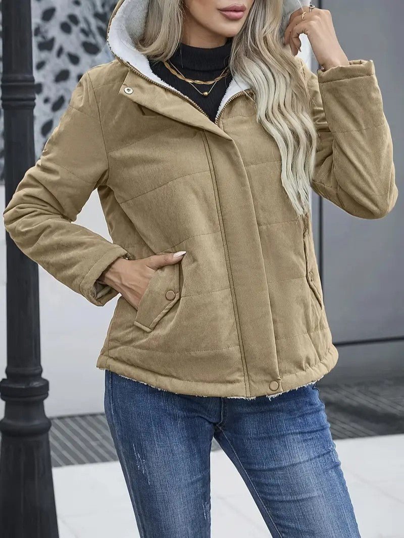 Georgia | Hooded Winter Jacket Lined Zip Up