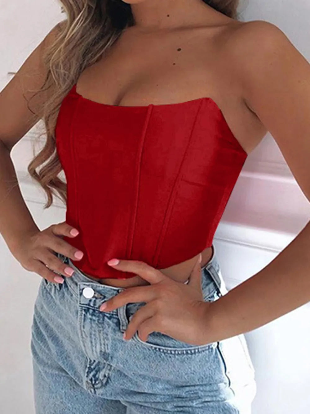 Ava | Strapless Cropped Tube Top