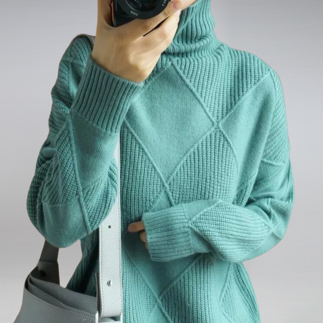 Florence | Relaxed Turtleneck Knit Jumper