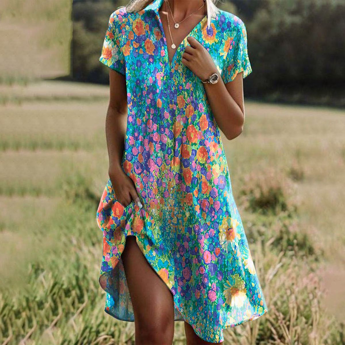 Isla | Flowy Floral Midi Dress