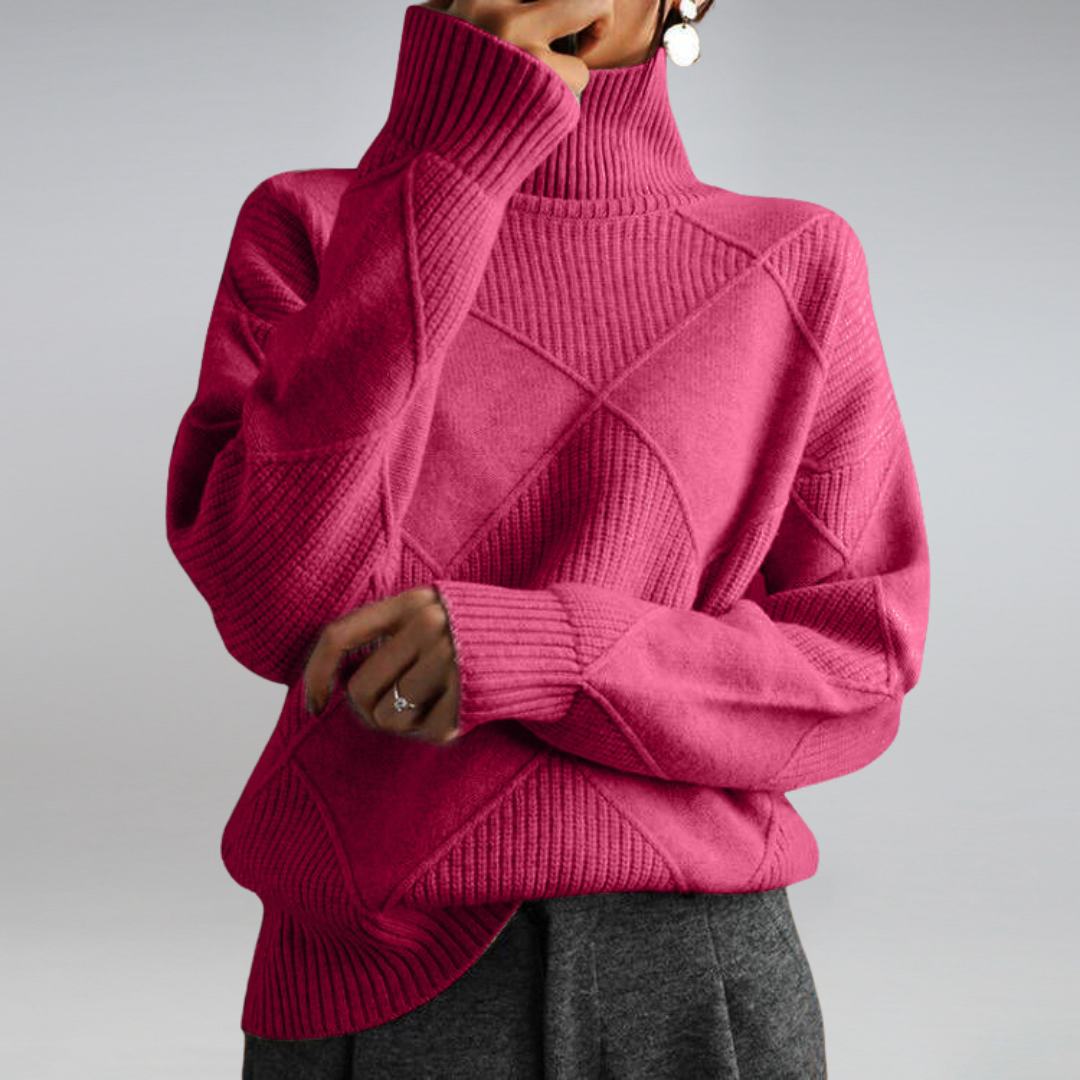 Florence | Relaxed Turtleneck Knit Jumper