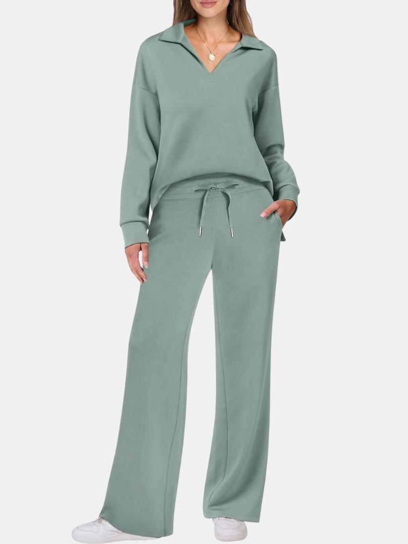 Amelia | Long Sleeve Lounge Set with Trousers