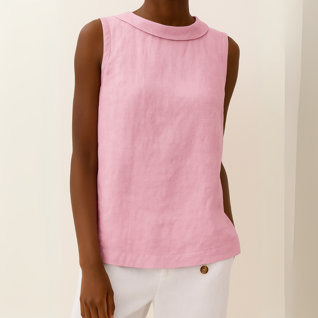 Olivia | Sleeveless Collared Blouse