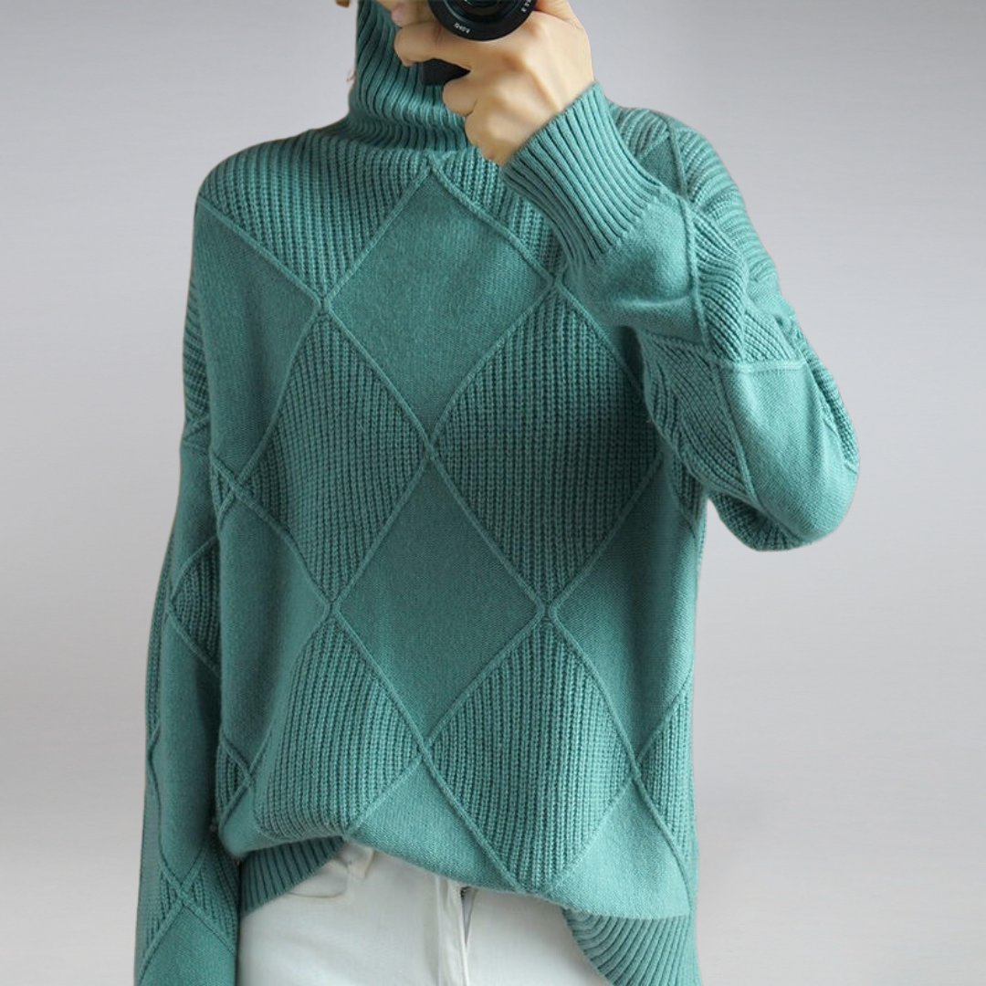 Florence | Relaxed Turtleneck Knit Jumper