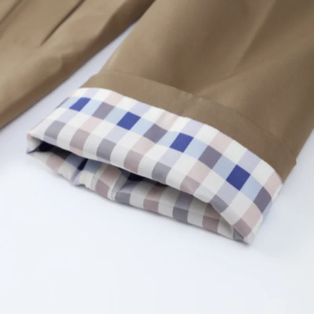 Adeline | Check-Lined Trench Coat