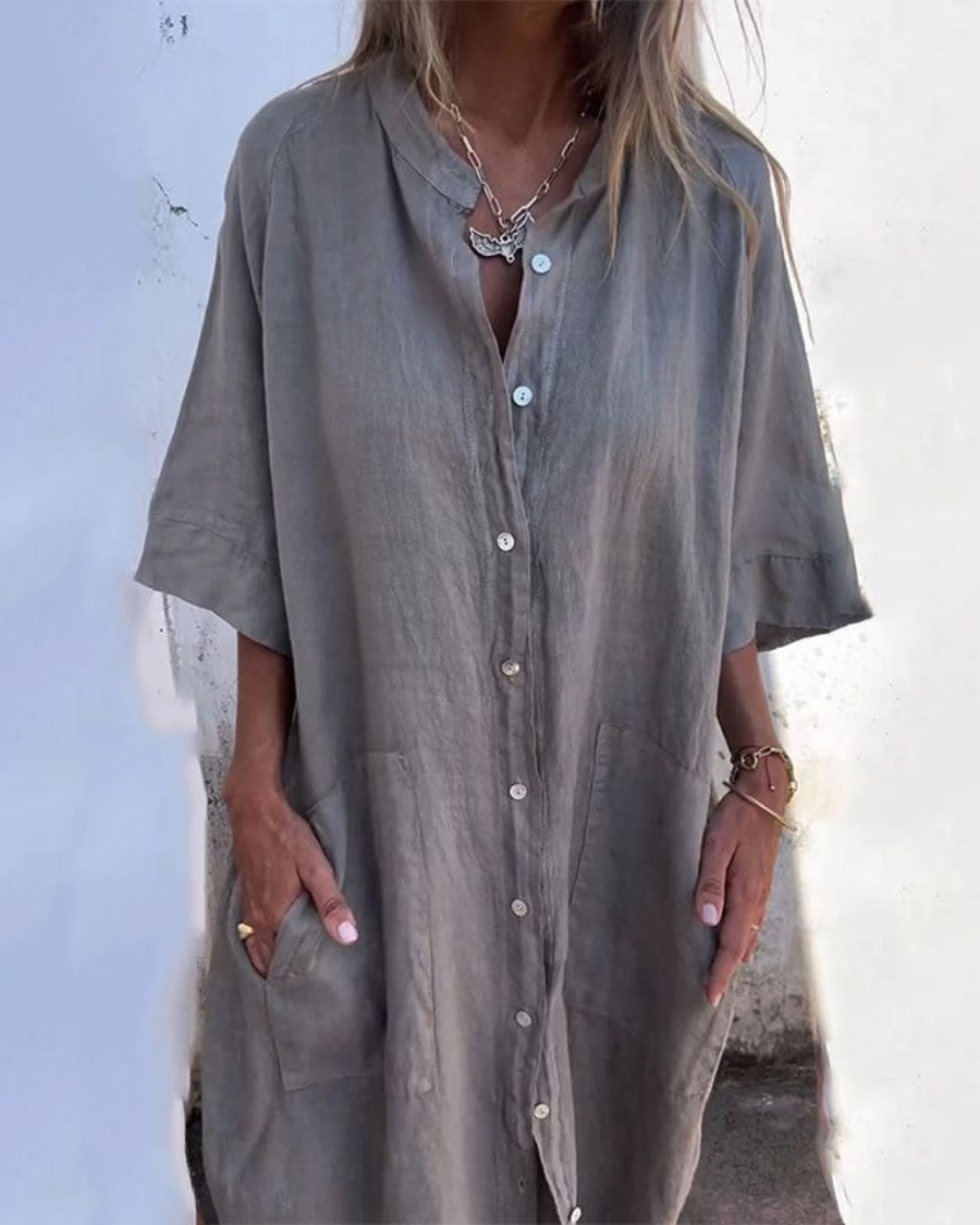 Matilda | Boho Tie Waist Shirt Dress