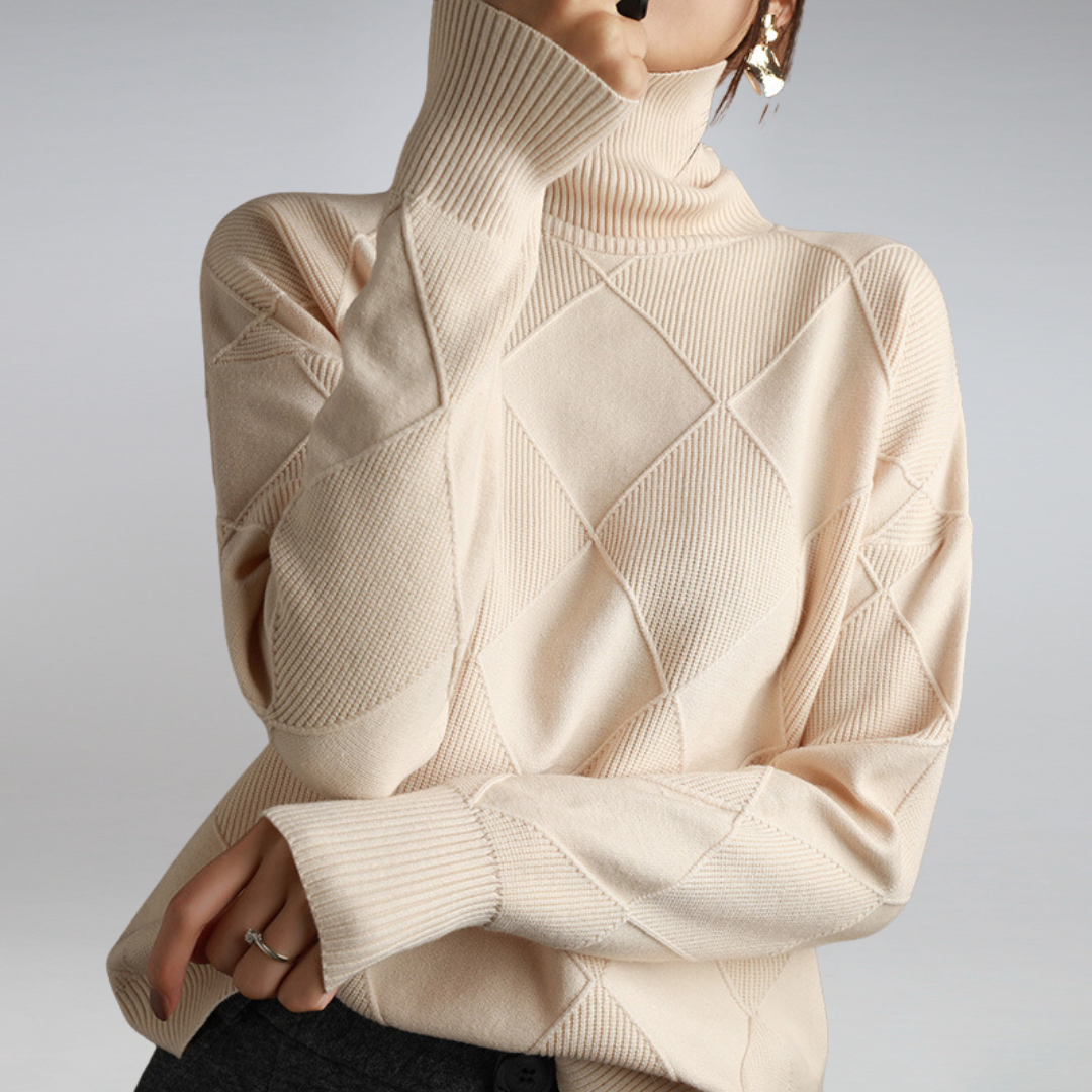 Florence | Relaxed Turtleneck Knit Jumper