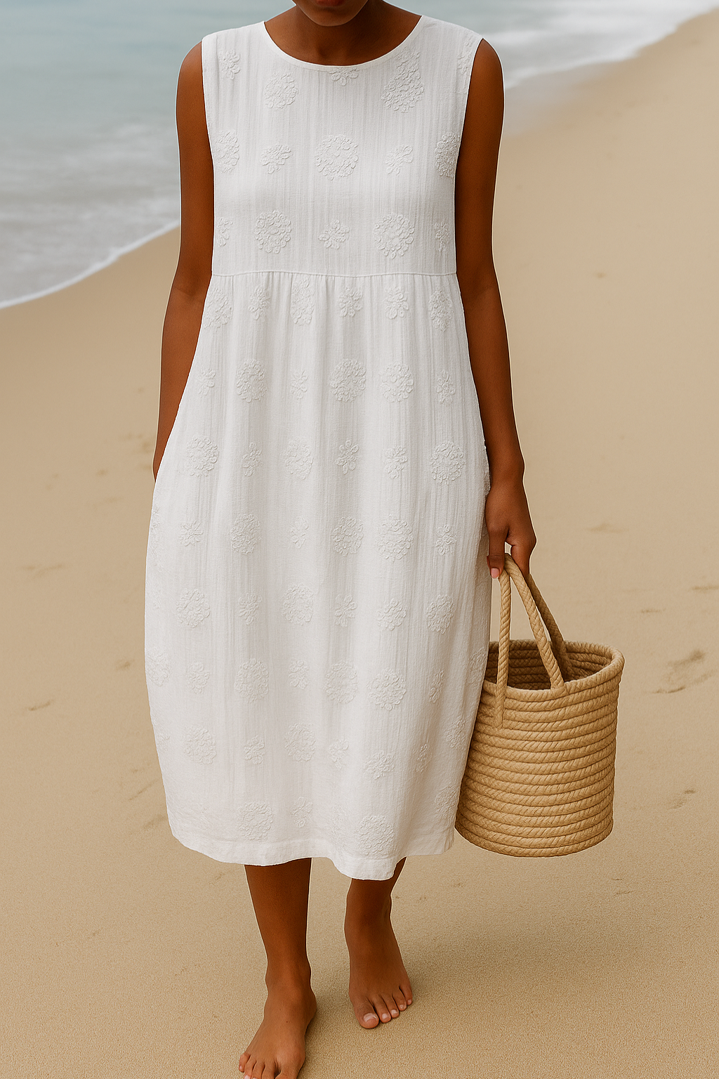 Willow | Floral Boho Sleeveless Midi Dress