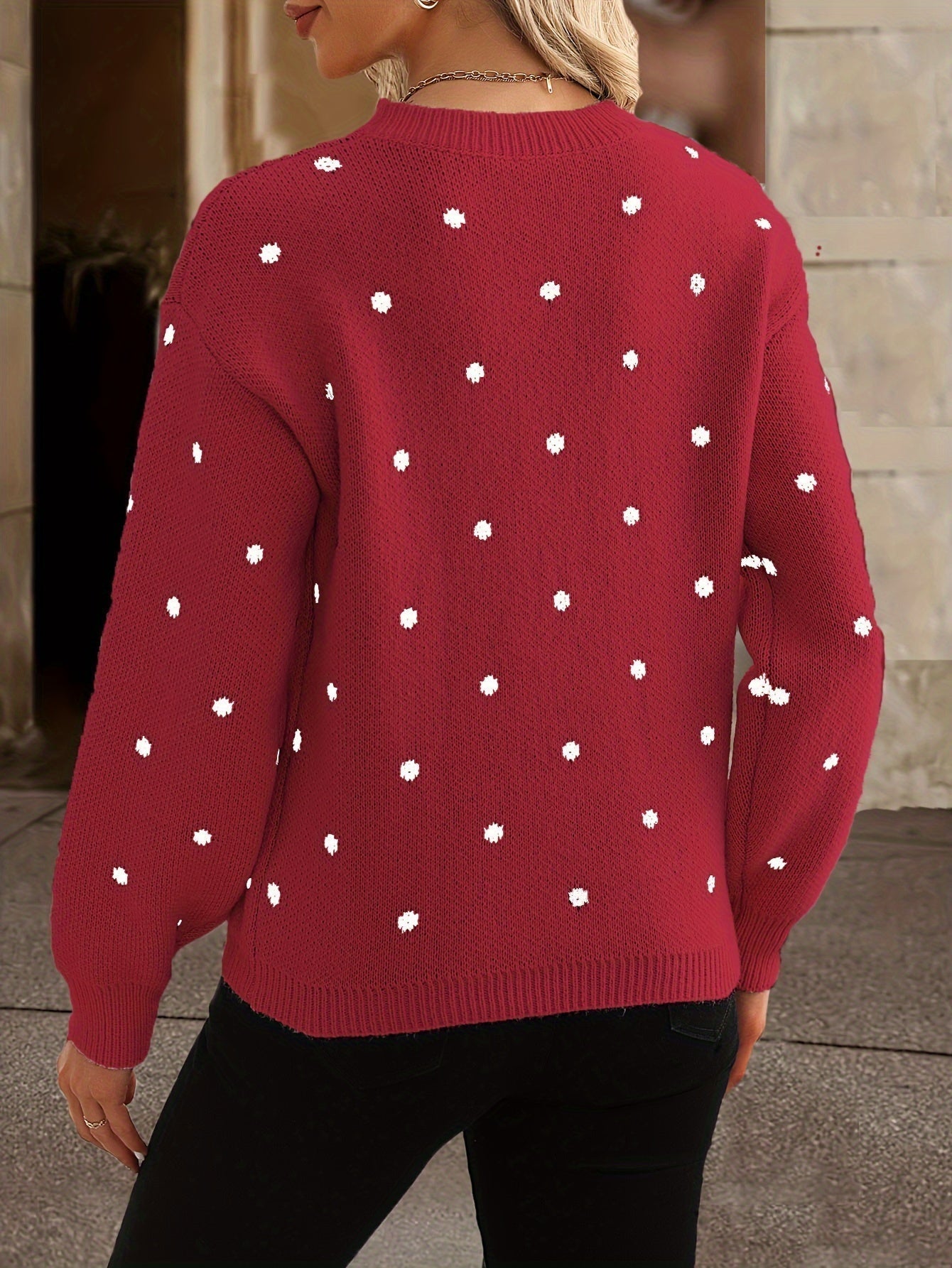 Amelia | Polka Dot Knit Jumper