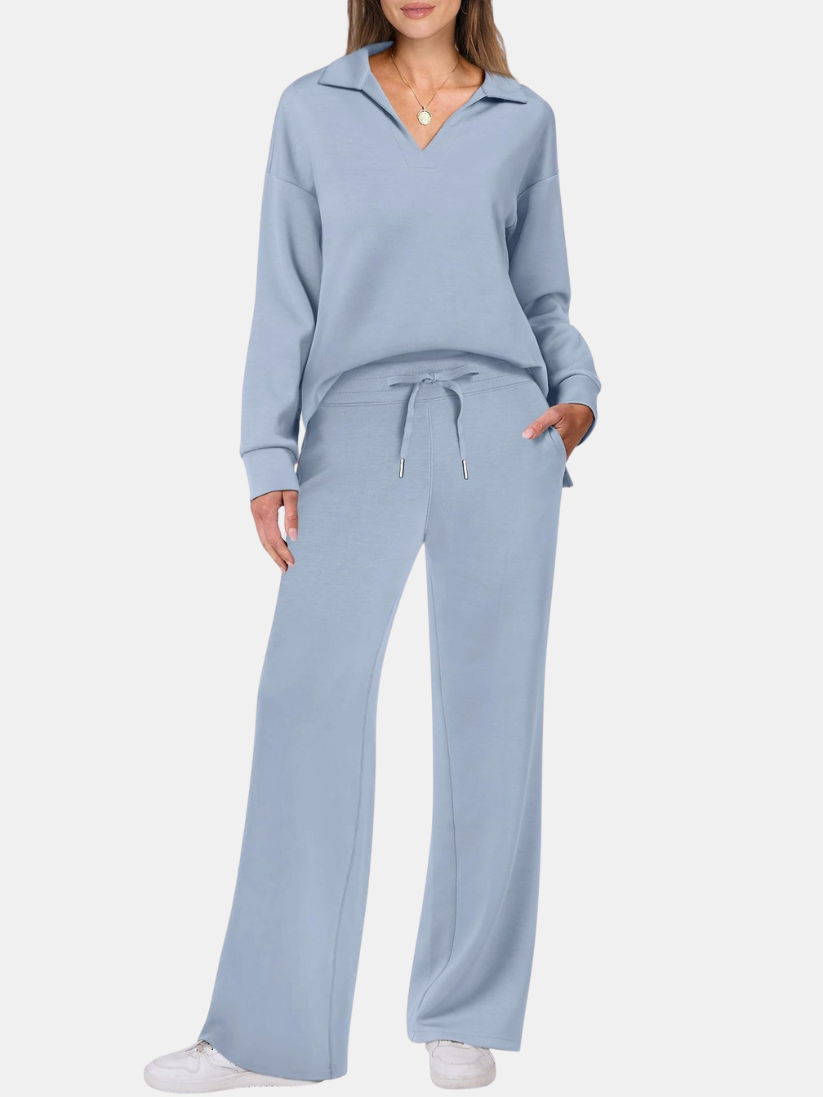 Amelia | Long Sleeve Lounge Set with Trousers