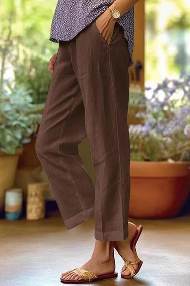 Hazel | Relaxed Cropped Wide Leg Pants