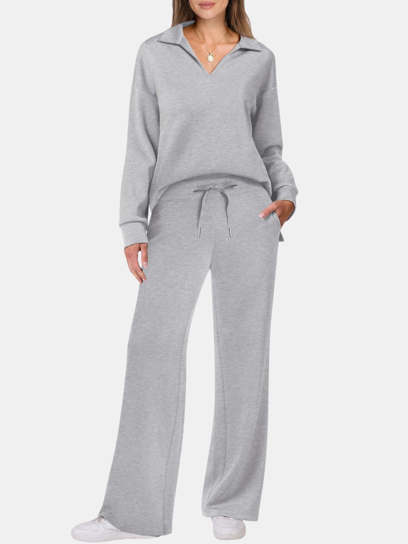 Amelia | Long Sleeve Lounge Set with Trousers