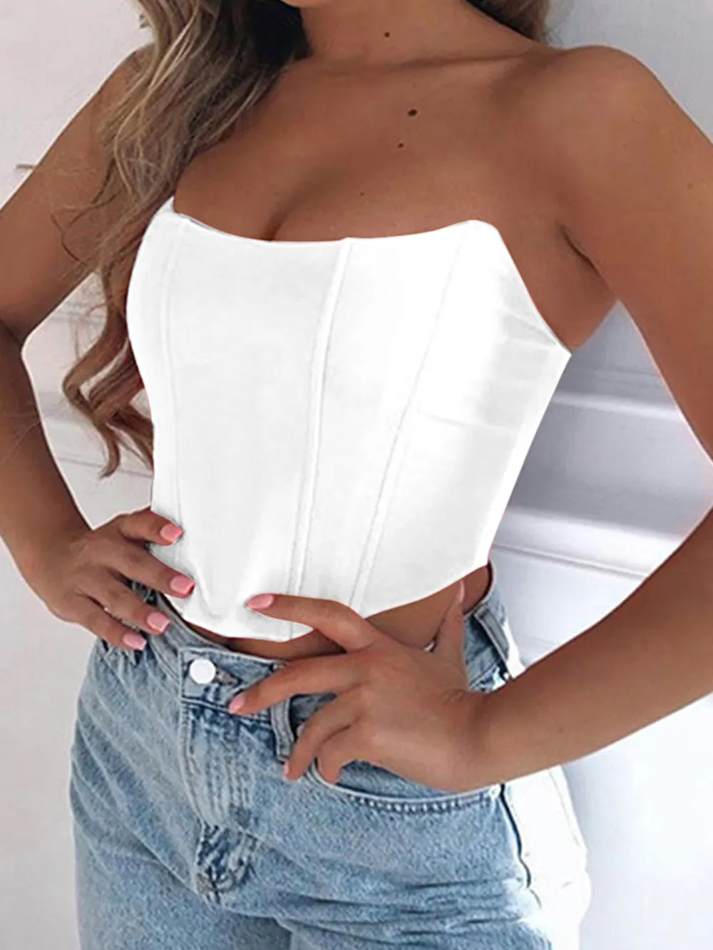 Ava | Strapless Cropped Tube Top