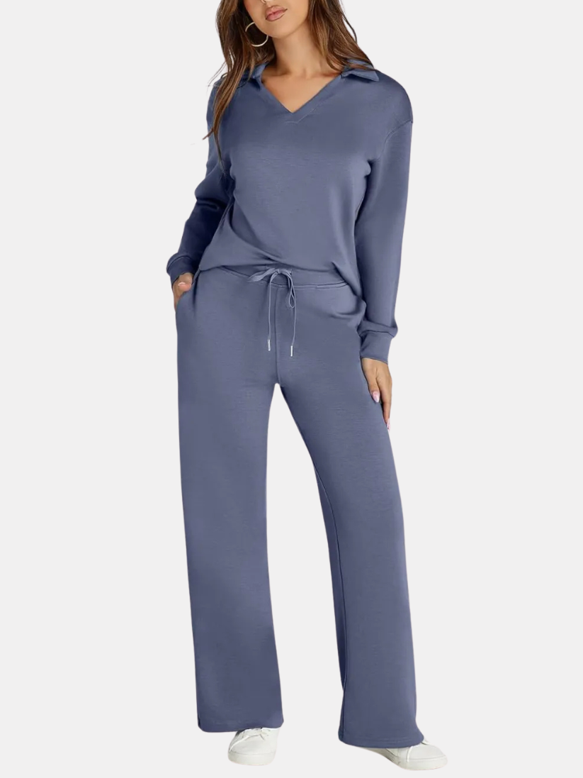 Amelia | Long Sleeve Lounge Set with Trousers