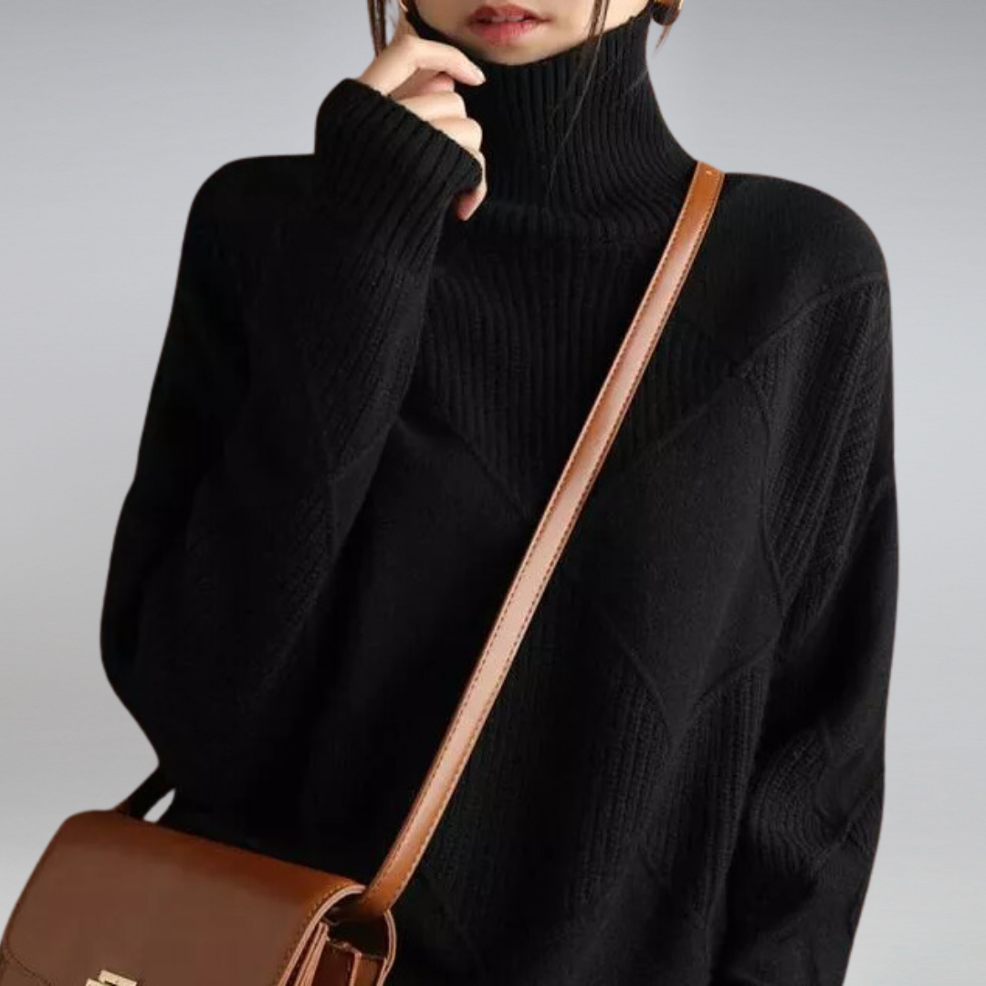Florence | Relaxed Turtleneck Knit Jumper