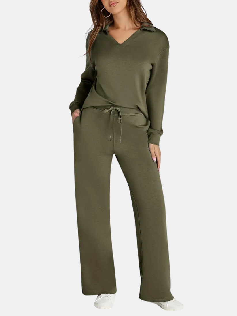 Amelia | Long Sleeve Lounge Set with Trousers