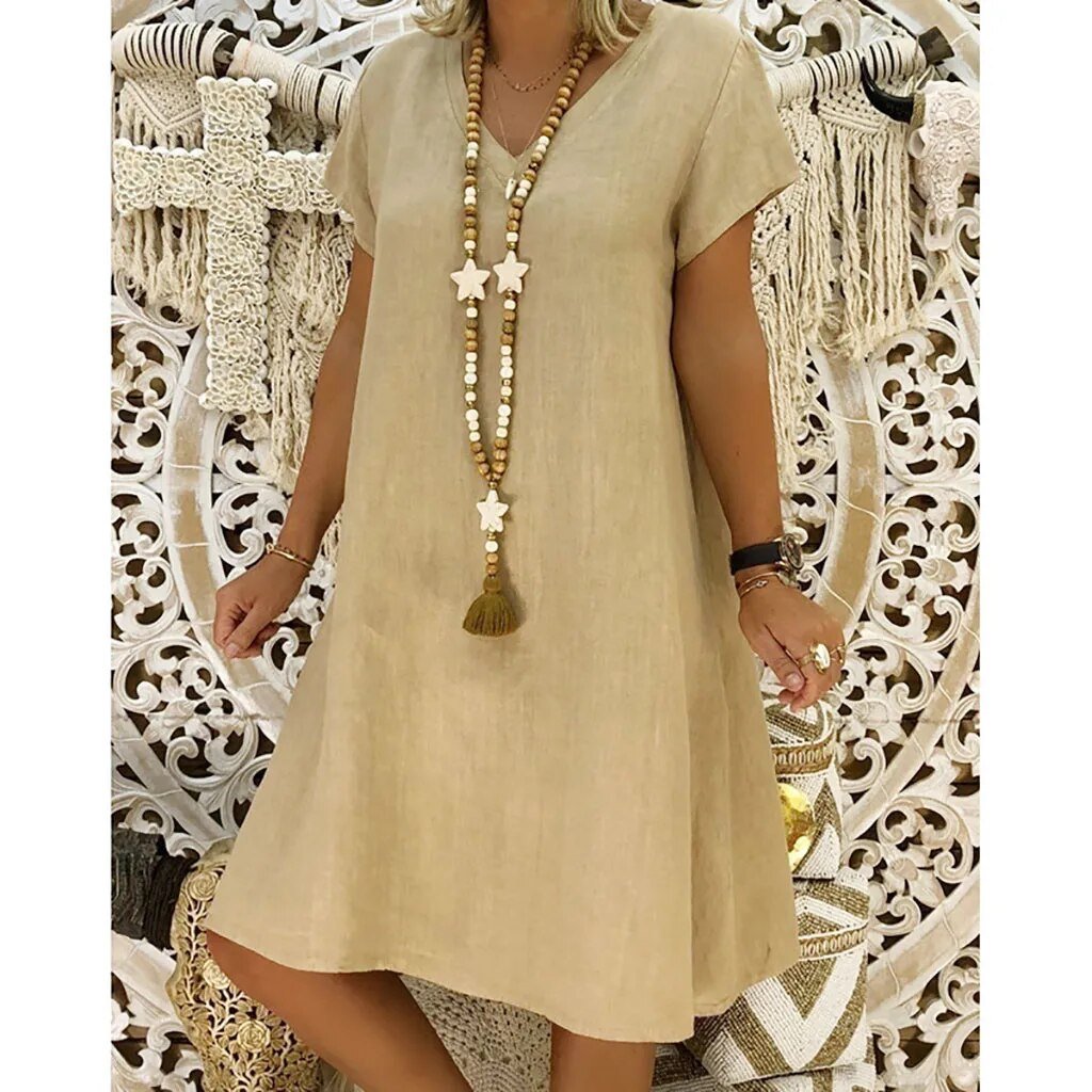Sophie | Short Sleeve A Line Mini Dress