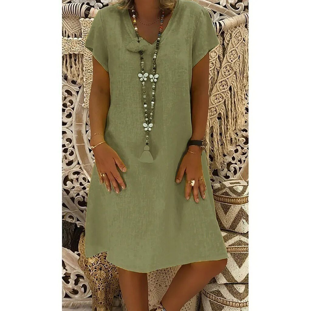 Sophie | Short Sleeve A Line Mini Dress