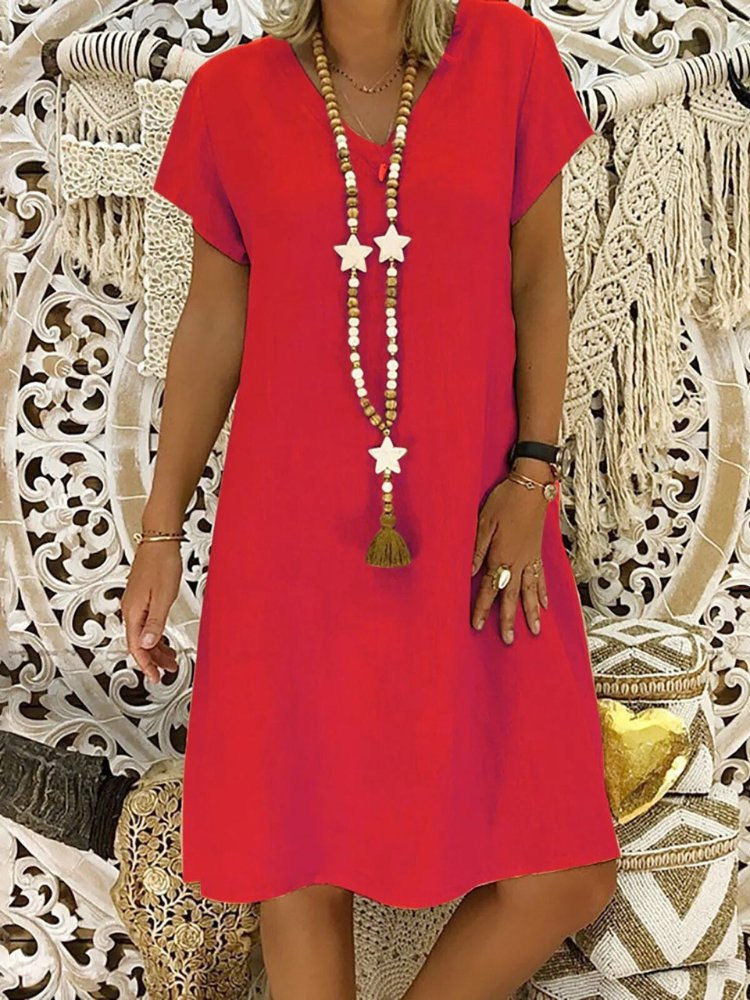 Sophie | Short Sleeve A Line Mini Dress