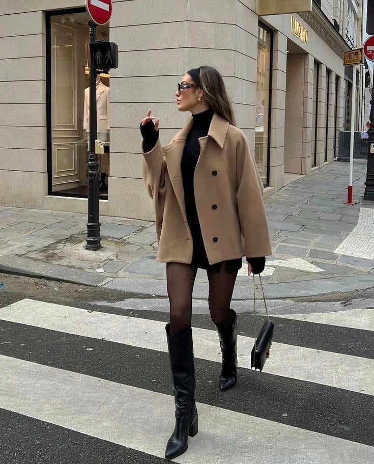 Millie | Wool Blend Jacket Oversized Double Breasted