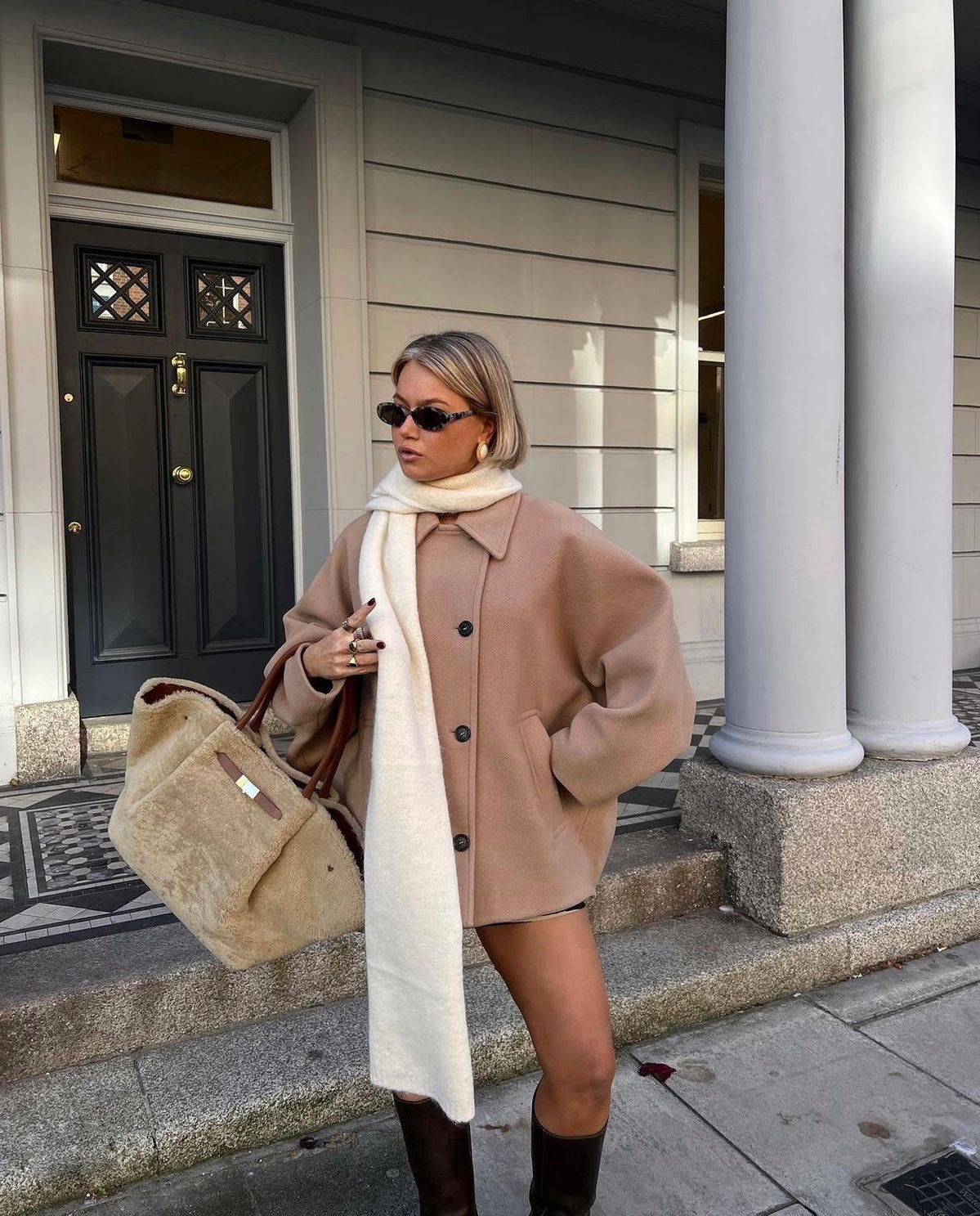 Millie | Wool Blend Jacket Oversized Double Breasted