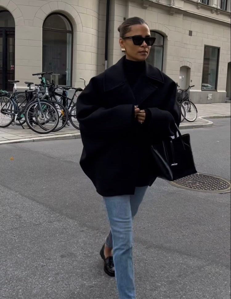 Millie | Wool Blend Jacket Oversized Double Breasted