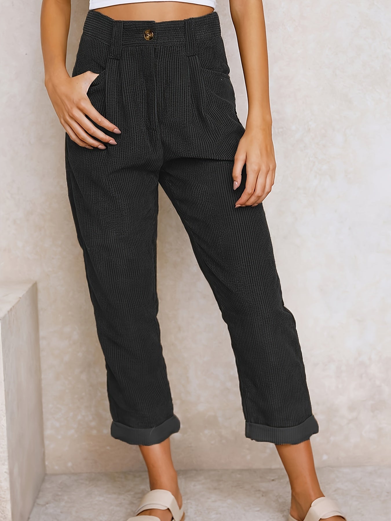Margot | Straight Leg Corduroy Trousers