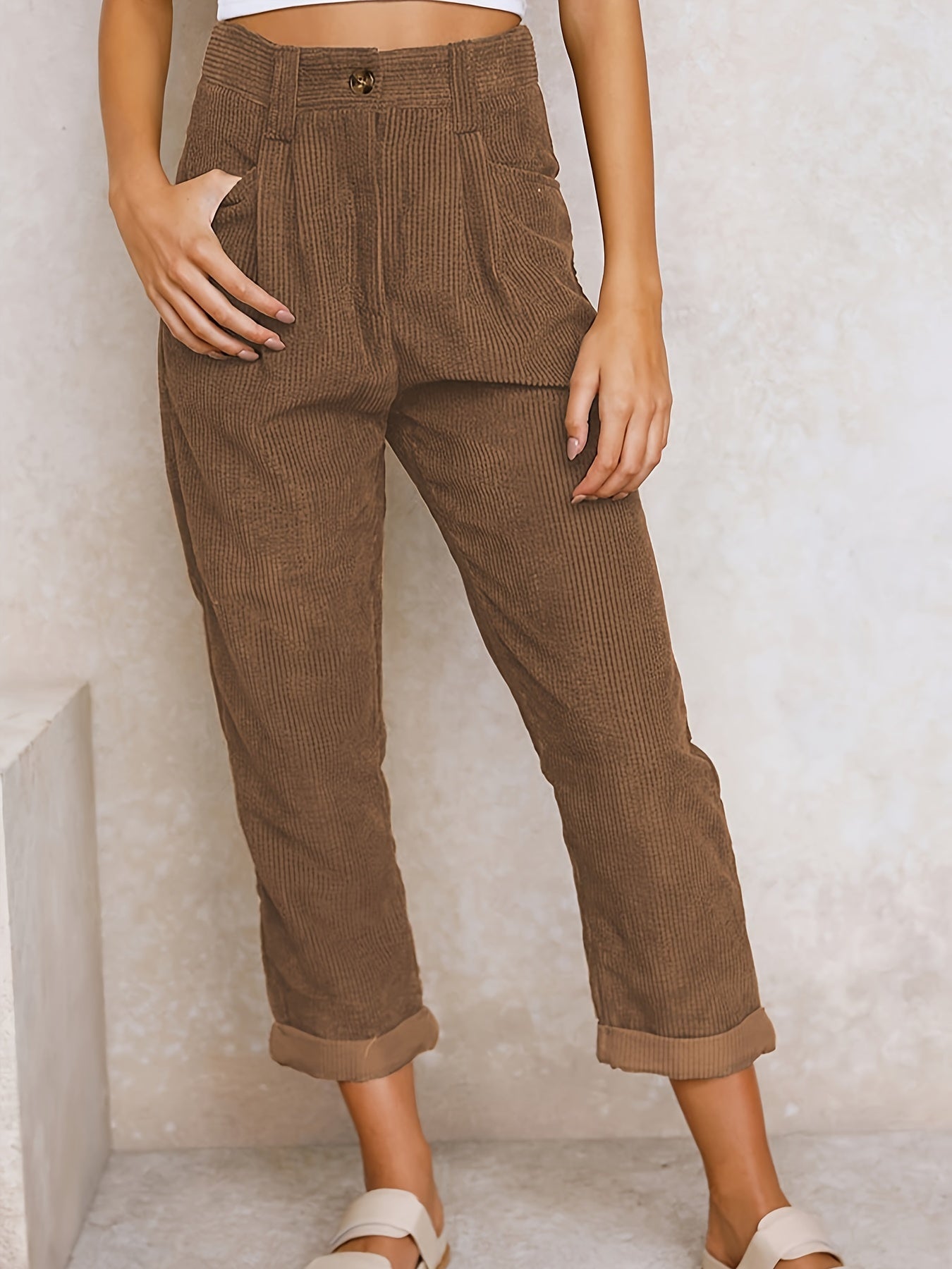Margot | Straight Leg Corduroy Trousers