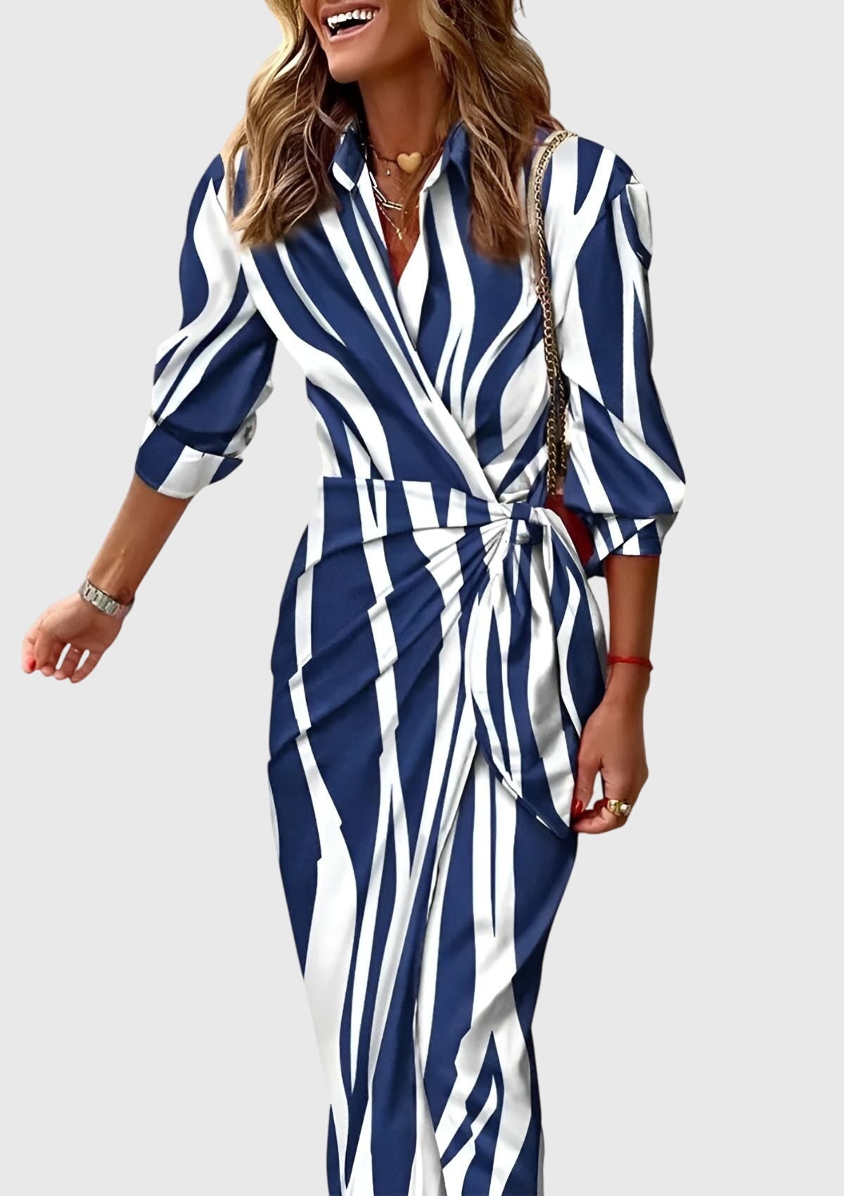 Genevieve | Elegant Printed Wrap Dress