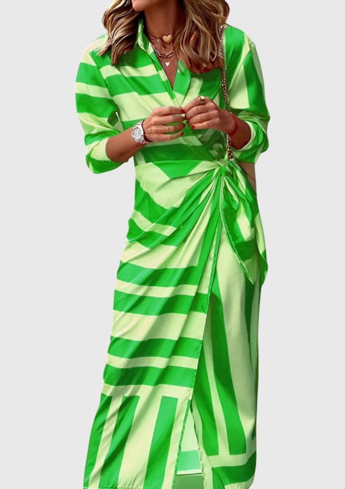 Genevieve | Elegant Printed Wrap Dress
