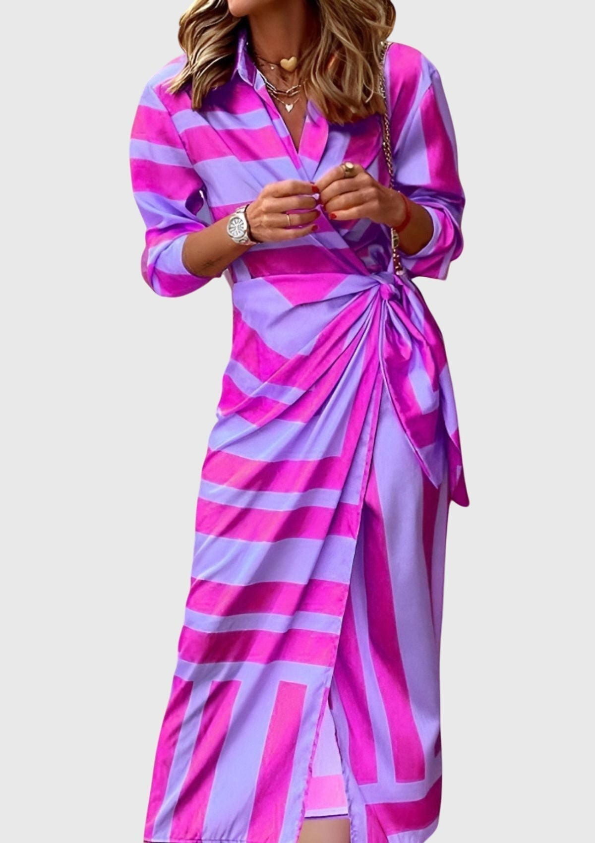 Genevieve | Elegant Printed Wrap Dress