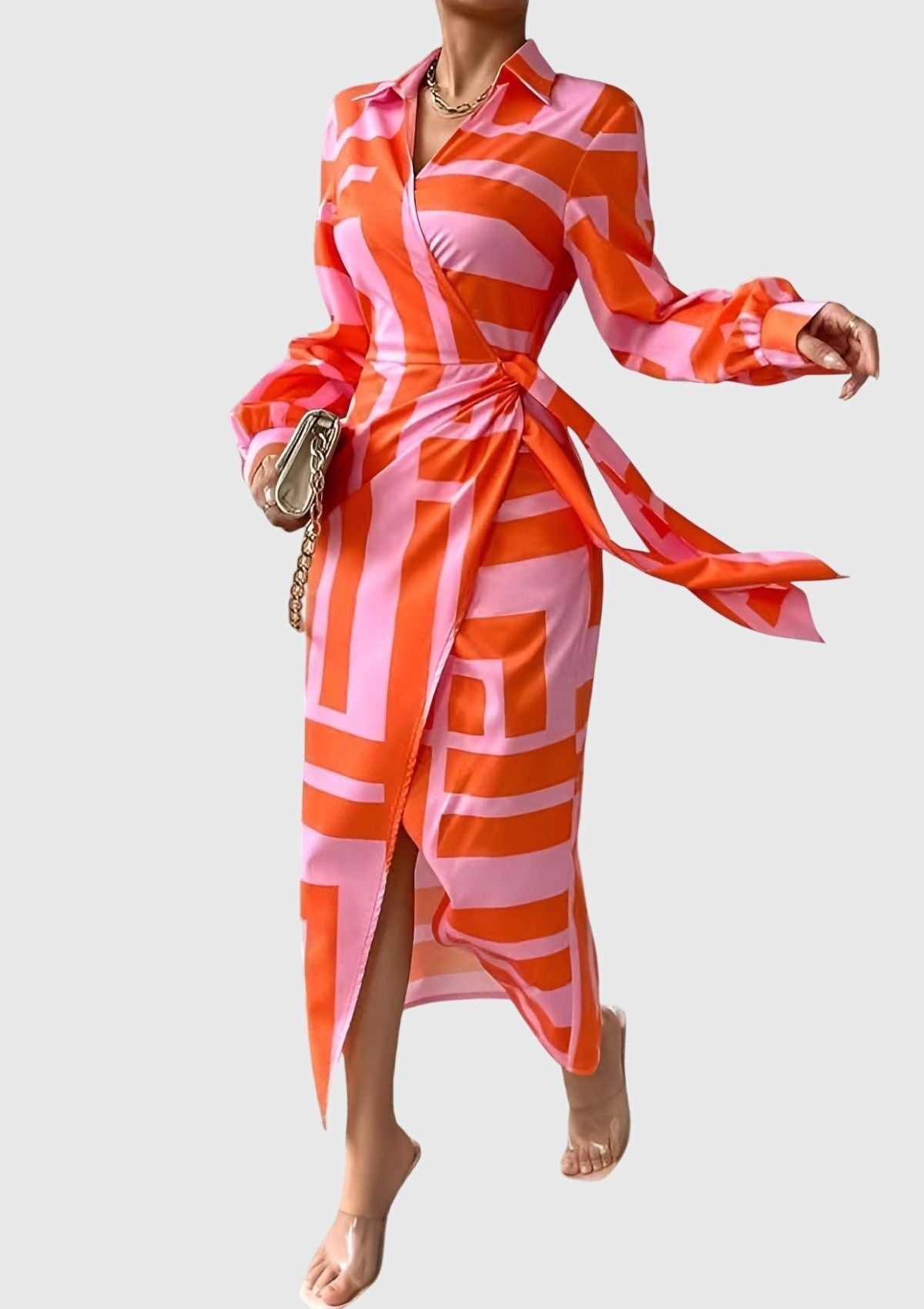 Genevieve | Elegant Printed Wrap Dress