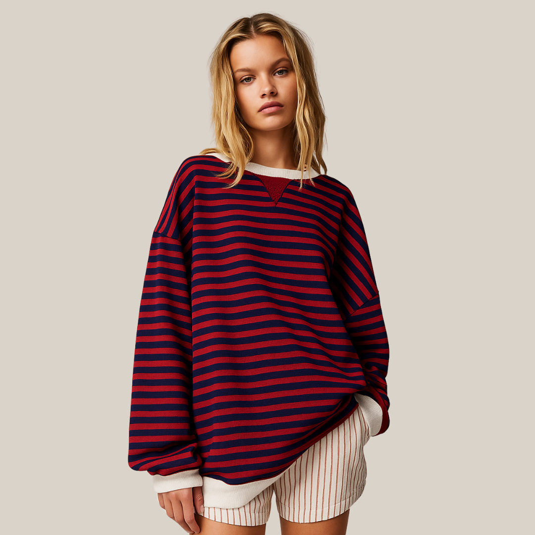 Lucy | Oversized Striped Knit Jumper