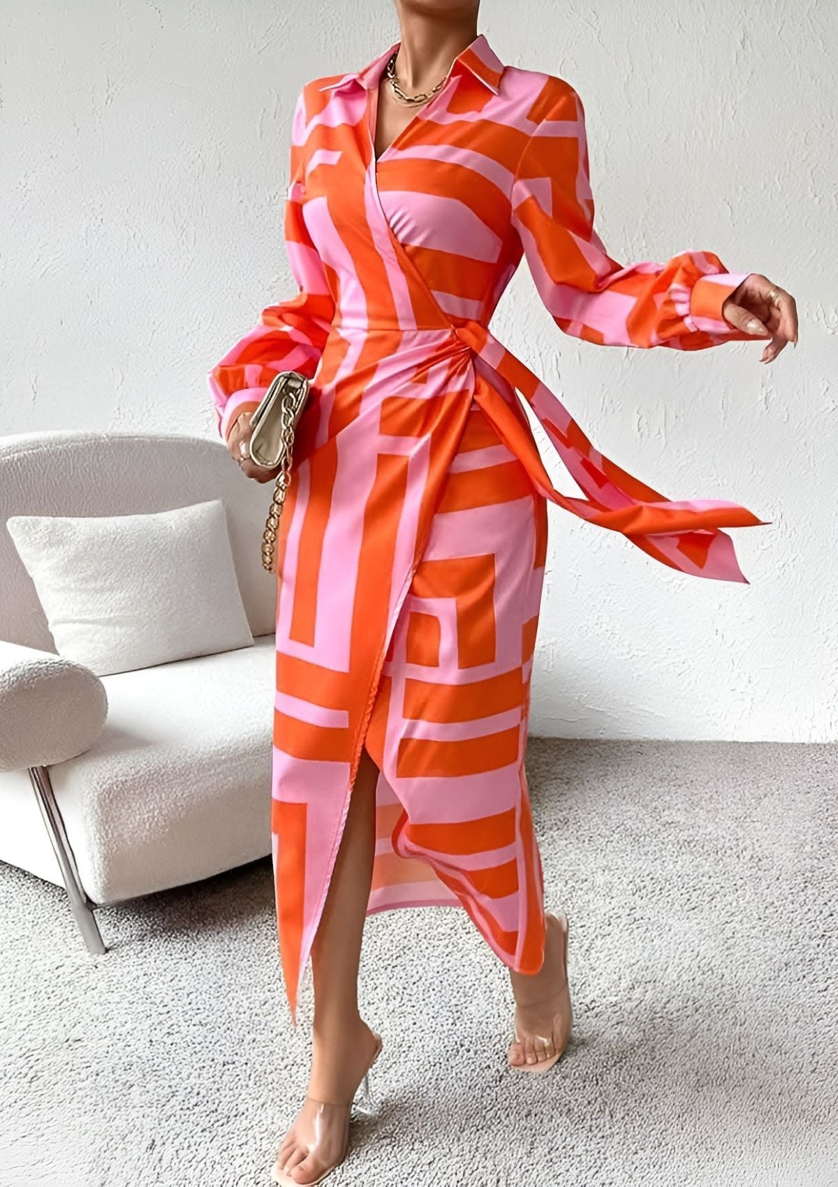 Valentina | Elegant Wrap Shirt Dress