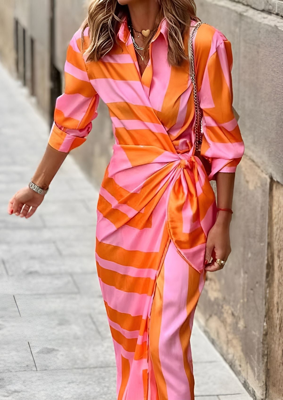 Valentina | Elegant Wrap Shirt Dress