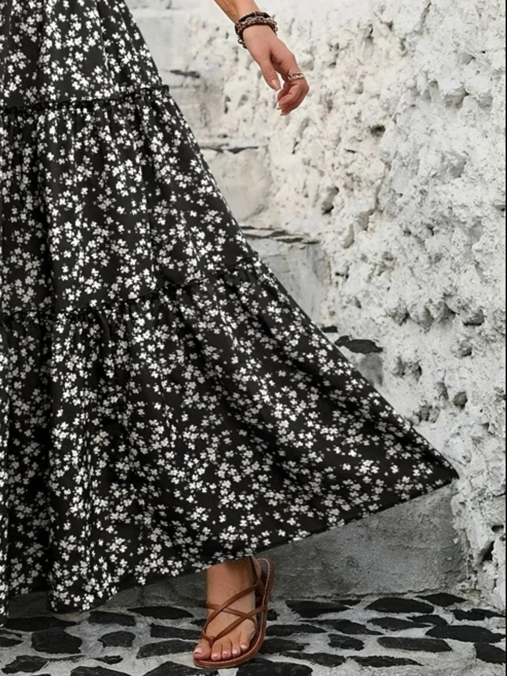 Ruby | Tiered Floral Maxi Skirt