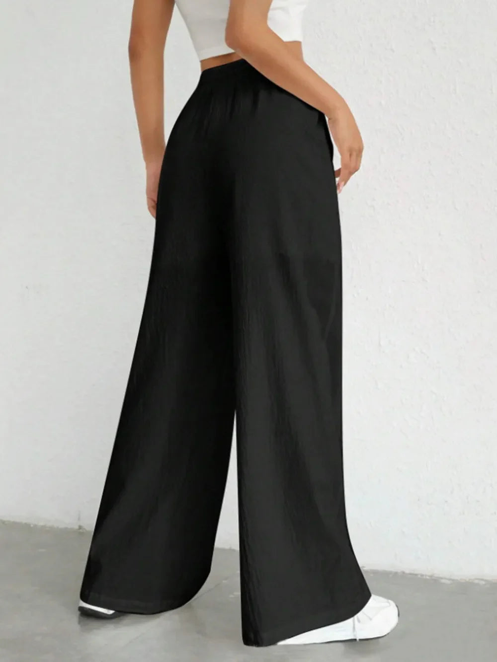 Emily | Drawstring Wide Leg Trousers