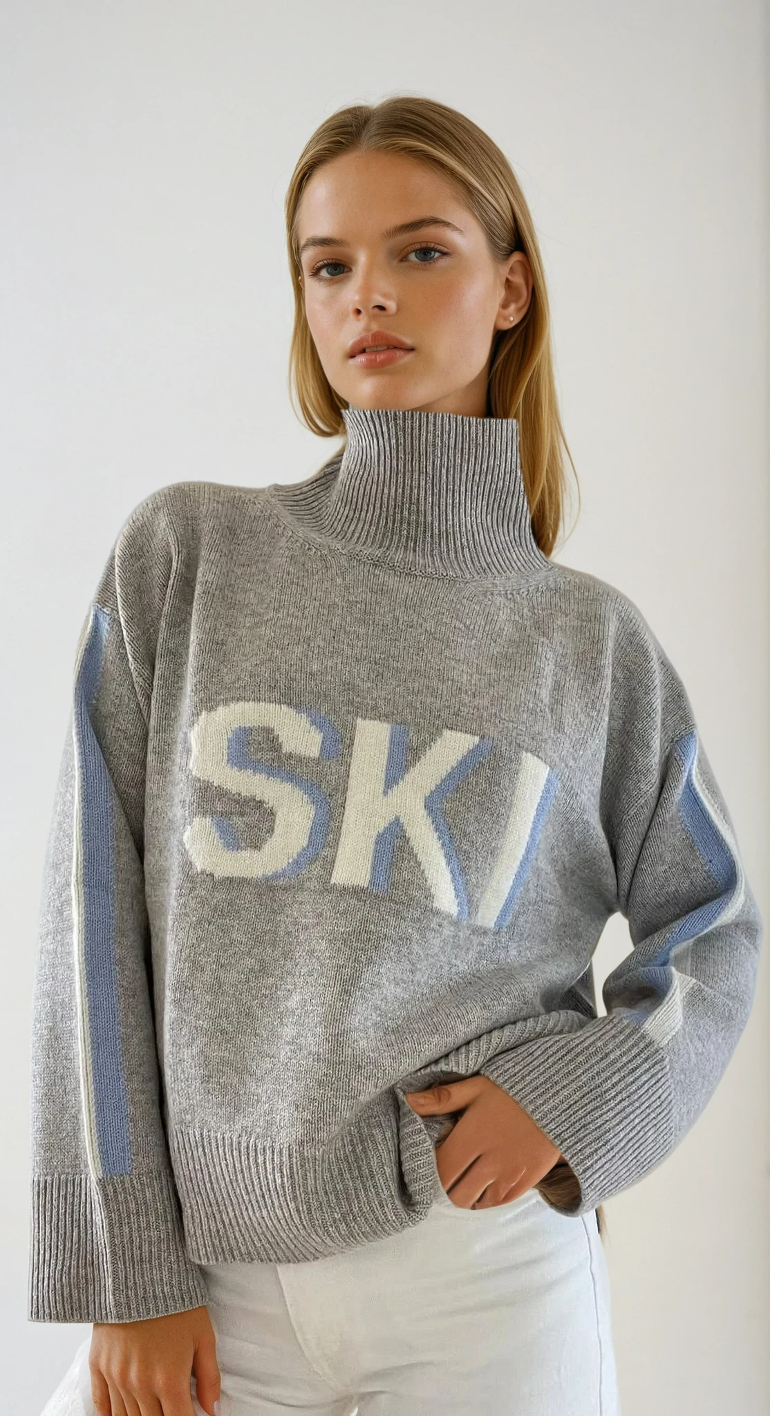 Harper | Retro Intarsia Knit Ski Jumper