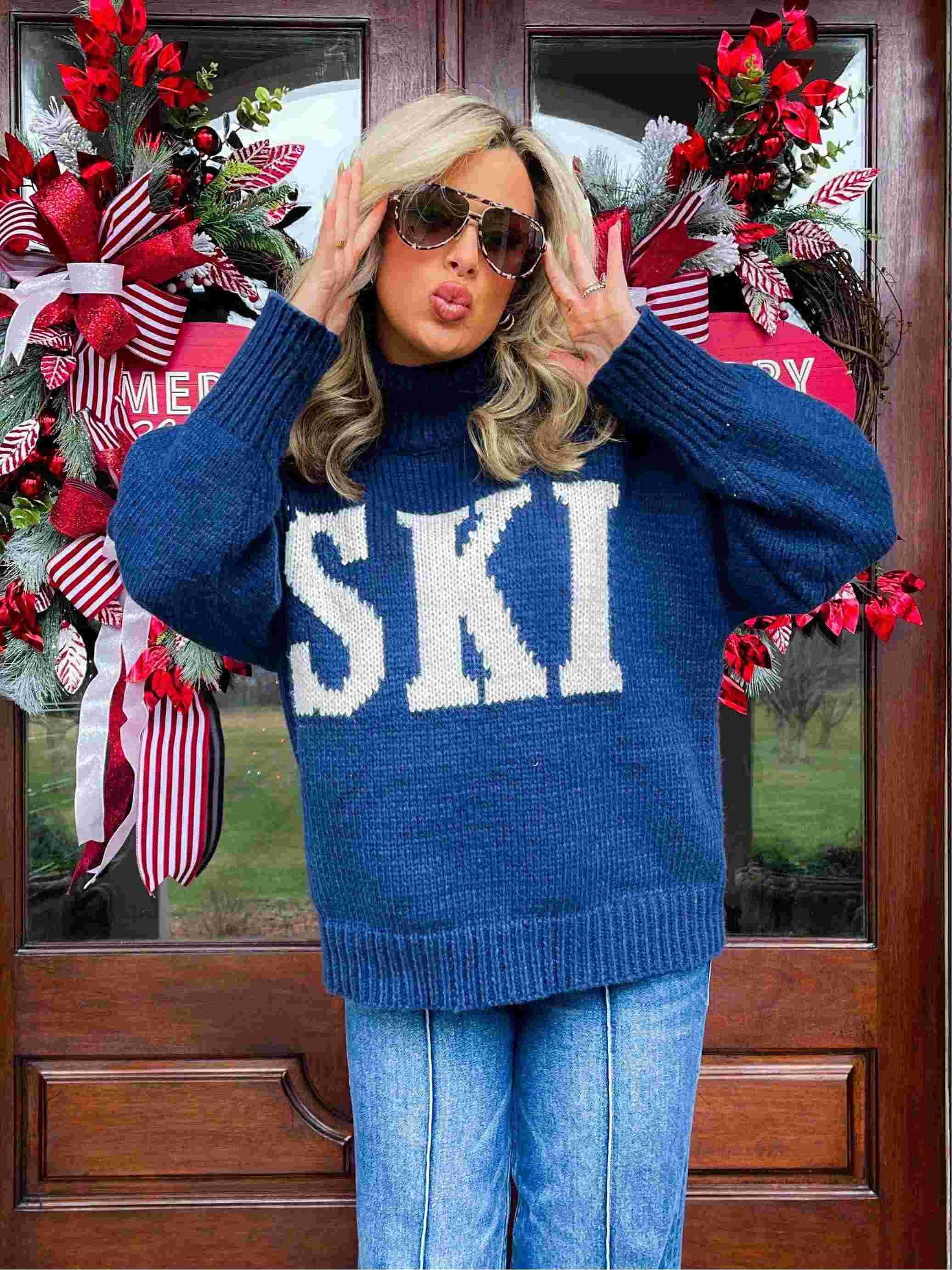 Harper | Retro Intarsia Knit Ski Jumper