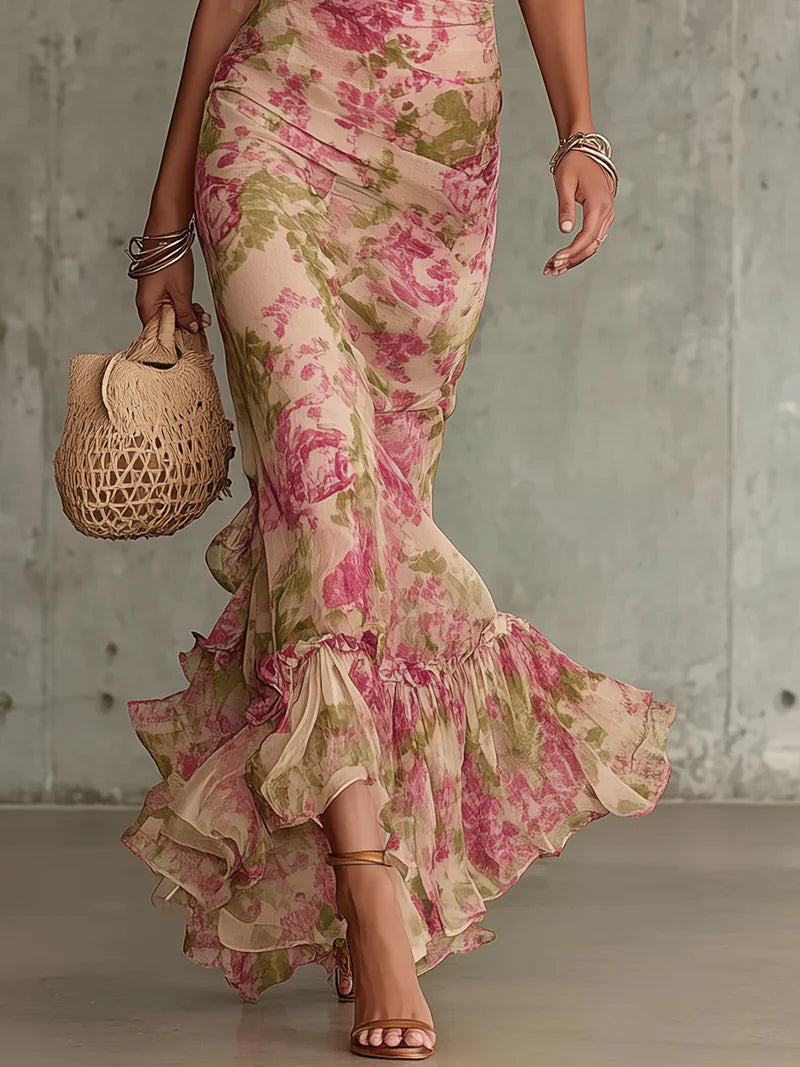 Rosalie | Floral Puff Sleeve Maxi Dress