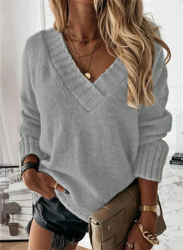 Alice | Soft V Neck Knit Jumper